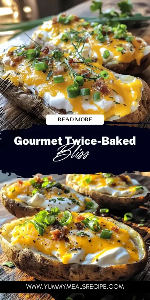 Get ready to elevate your comfort food game with our Premium Loaded Twice Baked Potatoes recipe! These indulgent potatoes are filled with creamy cheese, crispy bacon, and fresh green onions for a flavor explosion that's perfect for gatherings or cozy dinners at home. Discover simple steps to create this gourmet dish that will wow your guests. Click through to explore the full recipe and transform your meals today!