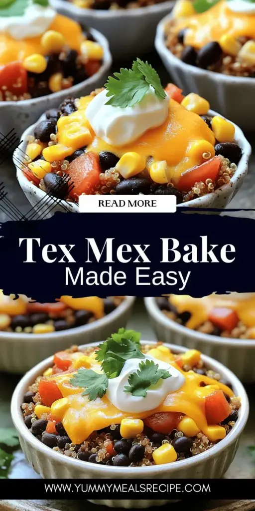 Discover the joy of weeknight cooking with the Easy Tex Mex Bake, a delicious dish that combines vibrant flavors and wholesome ingredients in one satisfying meal. Perfect for busy families or casual gatherings, this customizable recipe features ground turkey, black beans, and cheesy goodness for a hearty yet balanced dinner. Ready to dive in? Click through to explore this crowd-pleaser that’s sure to become a favorite at your table!