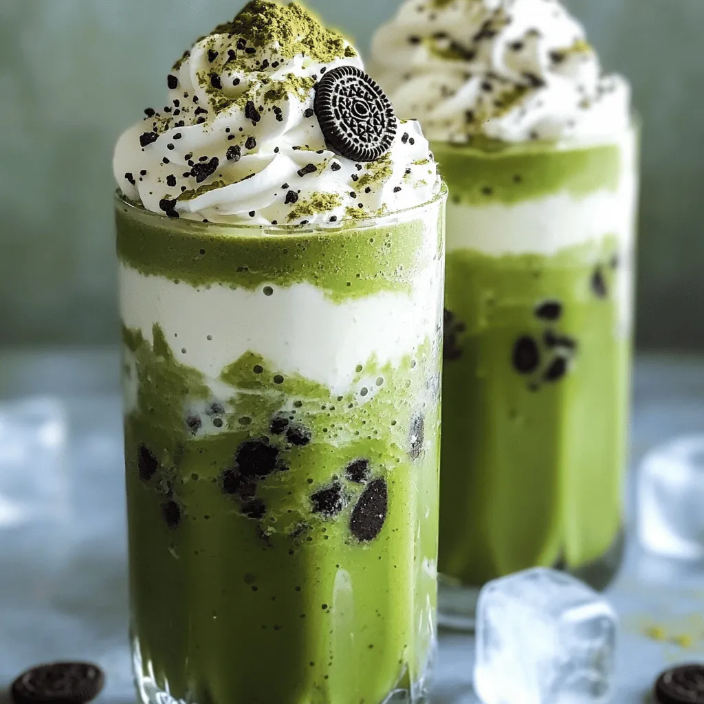 If you’re on the hunt for a refreshing drink that combines the rich, earthy notes of matcha with the beloved crunch of cookies and cream, look no further than the Cookies & Cream Matcha Frappe. This delightful concoction is not just an ordinary beverage; it’s a luxurious dessert experience that tantalizes the taste buds while also providing a unique flavor profile. The creamy, sweet essence of Oreo cookies harmonizes beautifully with the vibrant green hue and subtle bitterness of matcha, creating a drink that is as pleasing to the eye as it is to the palate.